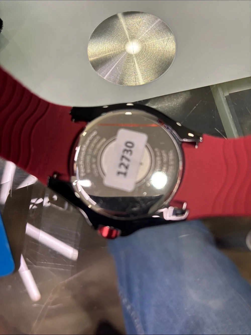 TechnoMarine Red and Black Sport Diver Watch with Yellow Accents